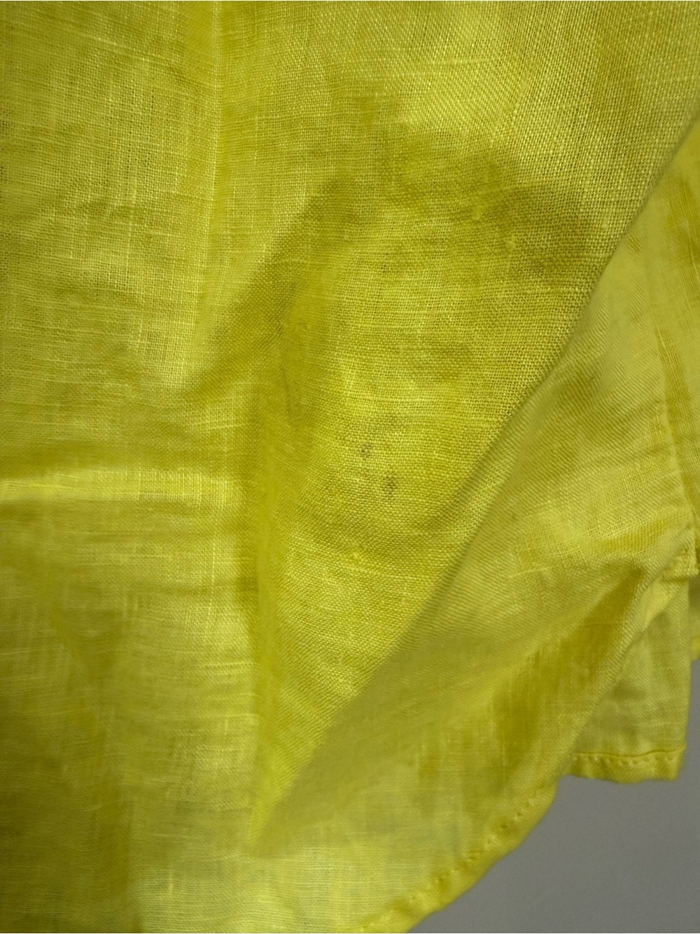 NWT GAP Linen Popover Pocket Shirt, Size XXL (20/22), Brilliant Yellow - Picture 5 of 6